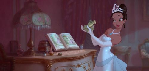 PRINCESS AND THE FROG kiss