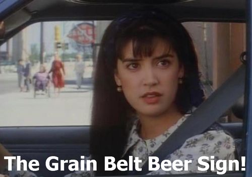 DROP DEAD FRED Grain Belt Beer Sign 1