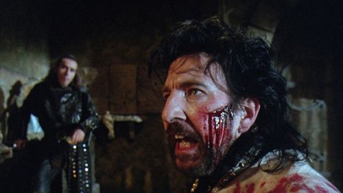 ROBIN HOOD PRINCE OF THIEVES Alan Rickman face slash