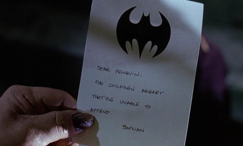 BATMAN RETURNS Batman Letter BATMAN RETURNS Batman Letter