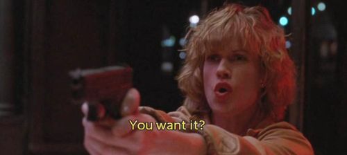 A STRANGER AMONG US Melanie Griffith Gun