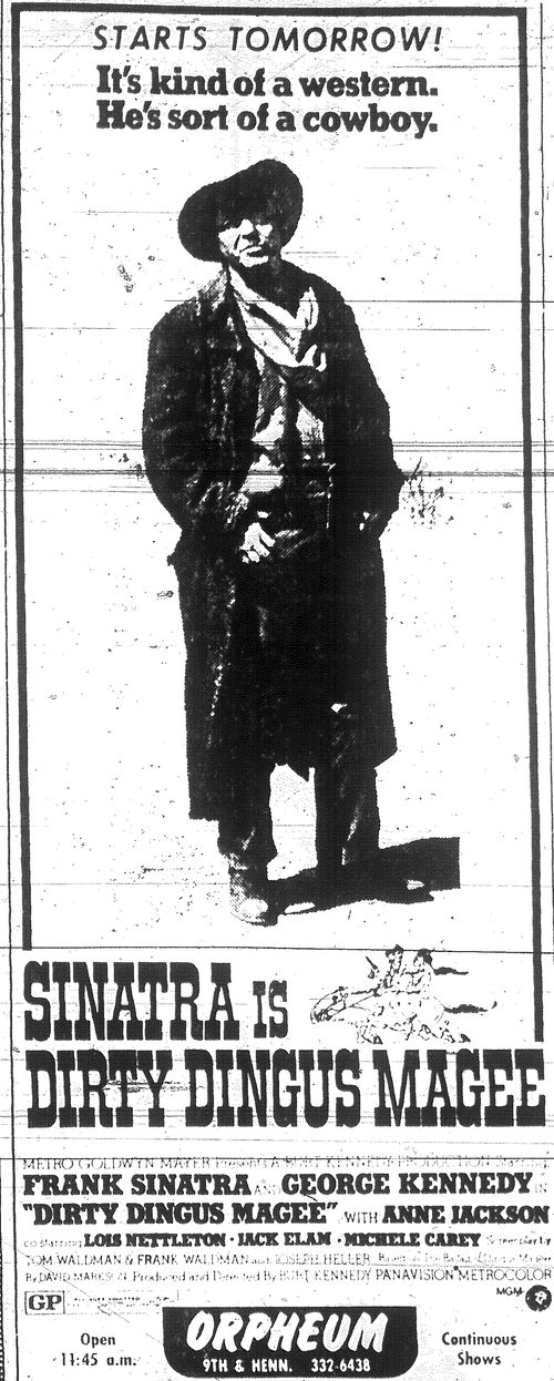 DIRTY DINGUS MAGEE Ad 1970