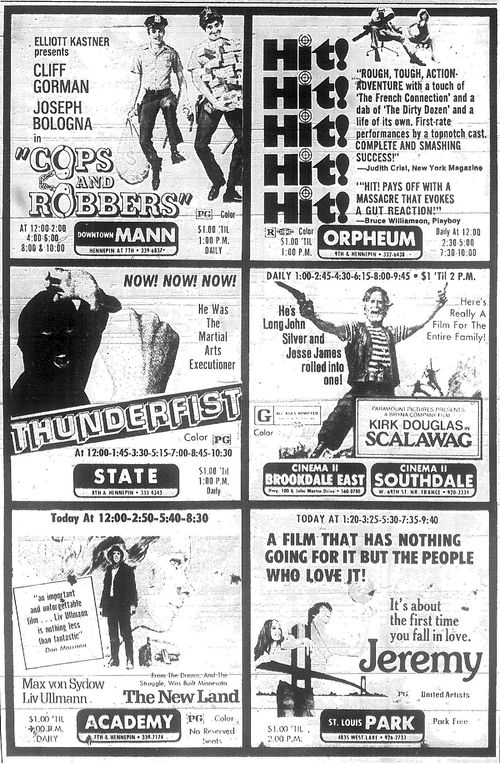 Minnesota Movie Ads 1973 2