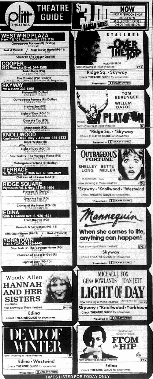 Minnesota Movie Ads 1987 6
